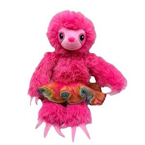Build a Bear Sloth Pink Sparkle 18" Retired BABW Stuffed Animal Tutu & HG Shoes